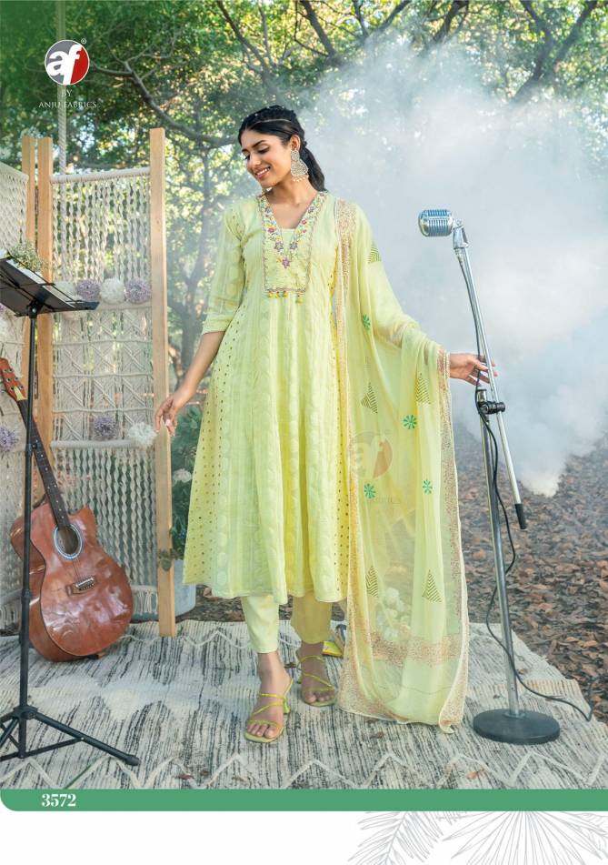 Rhythm By Af Cotton Designer Anarkali Kurti With Bottom Dupatta Wholesale Shop In Surat
